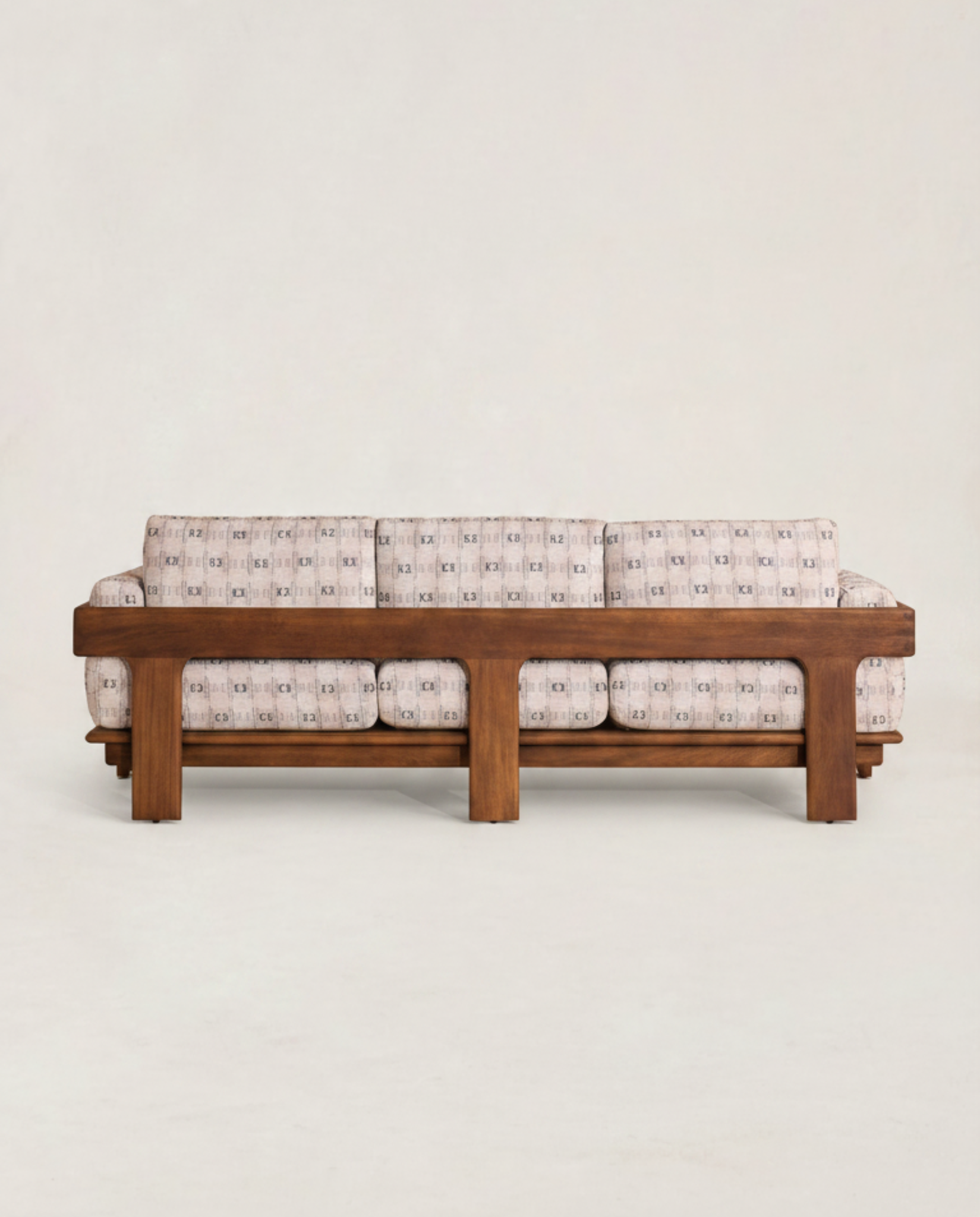 Blue Geometric Outdoor Sofa