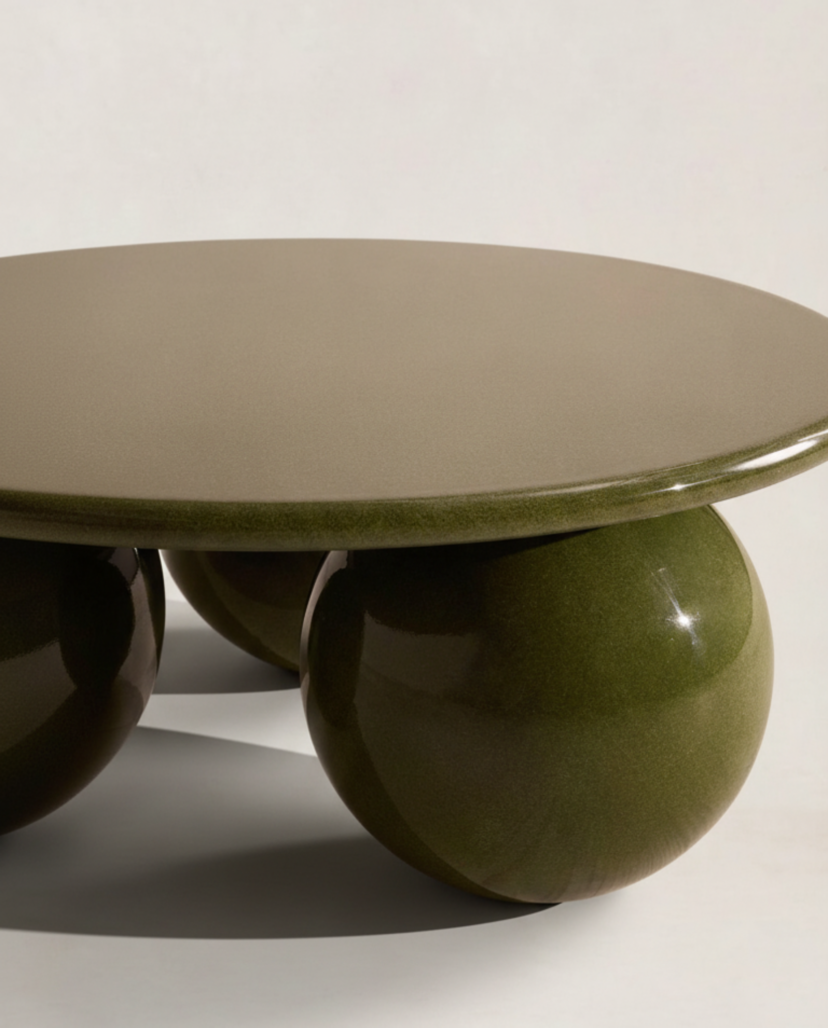 Sage Green Spherical Coffee Table