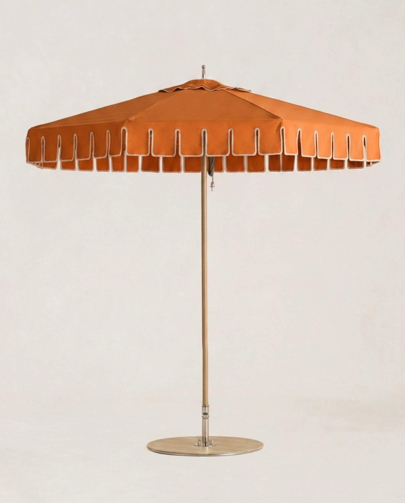 Terracotta Scalloped Patio Umbrella