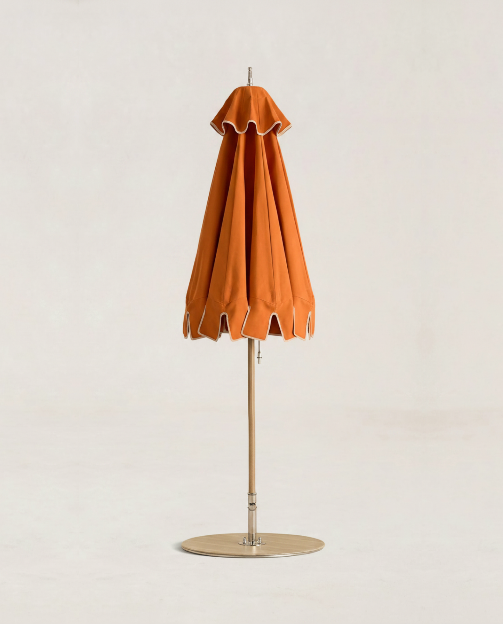 Terracotta Scalloped Patio Umbrella