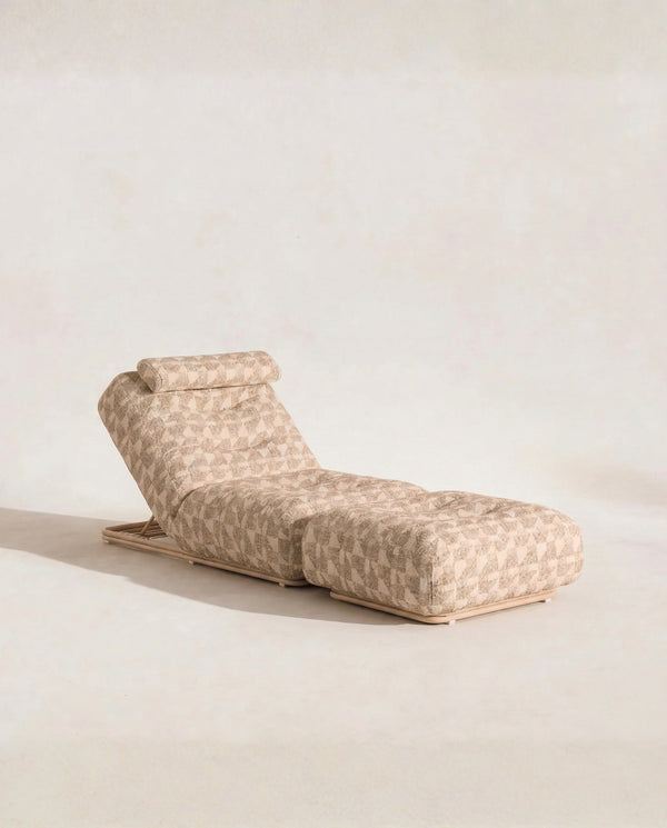 Geometric Jacquard Chaise Lounge