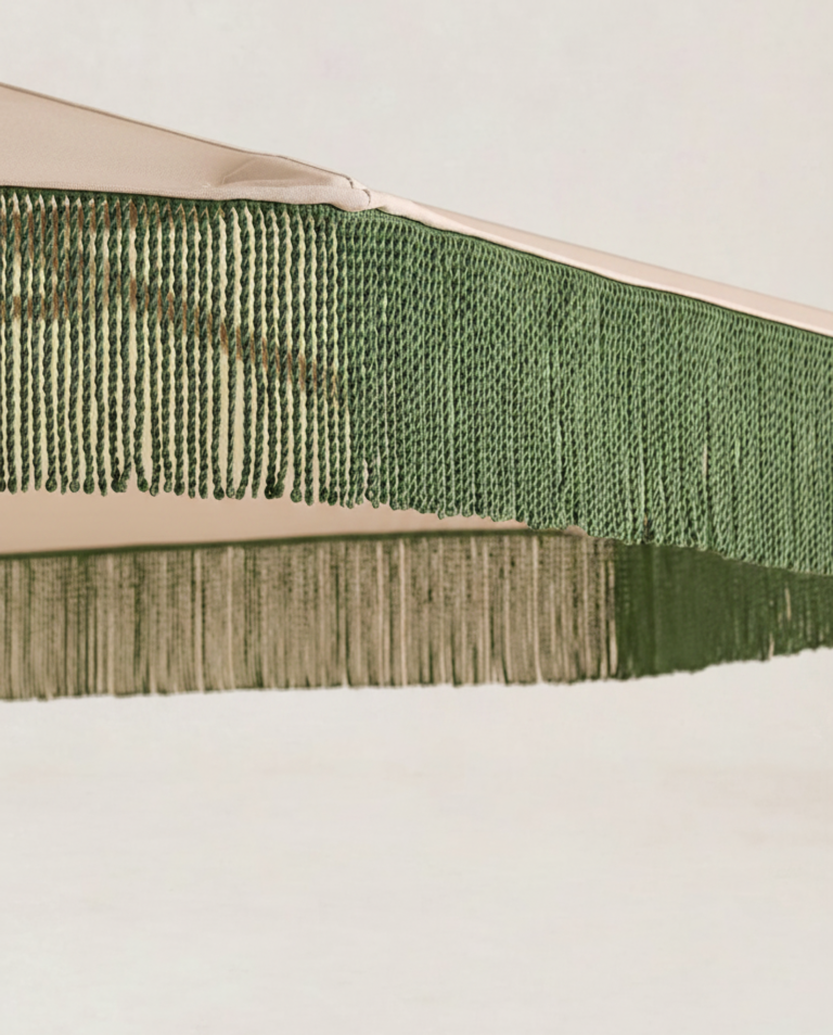 Cream Fringe Patio Umbrella