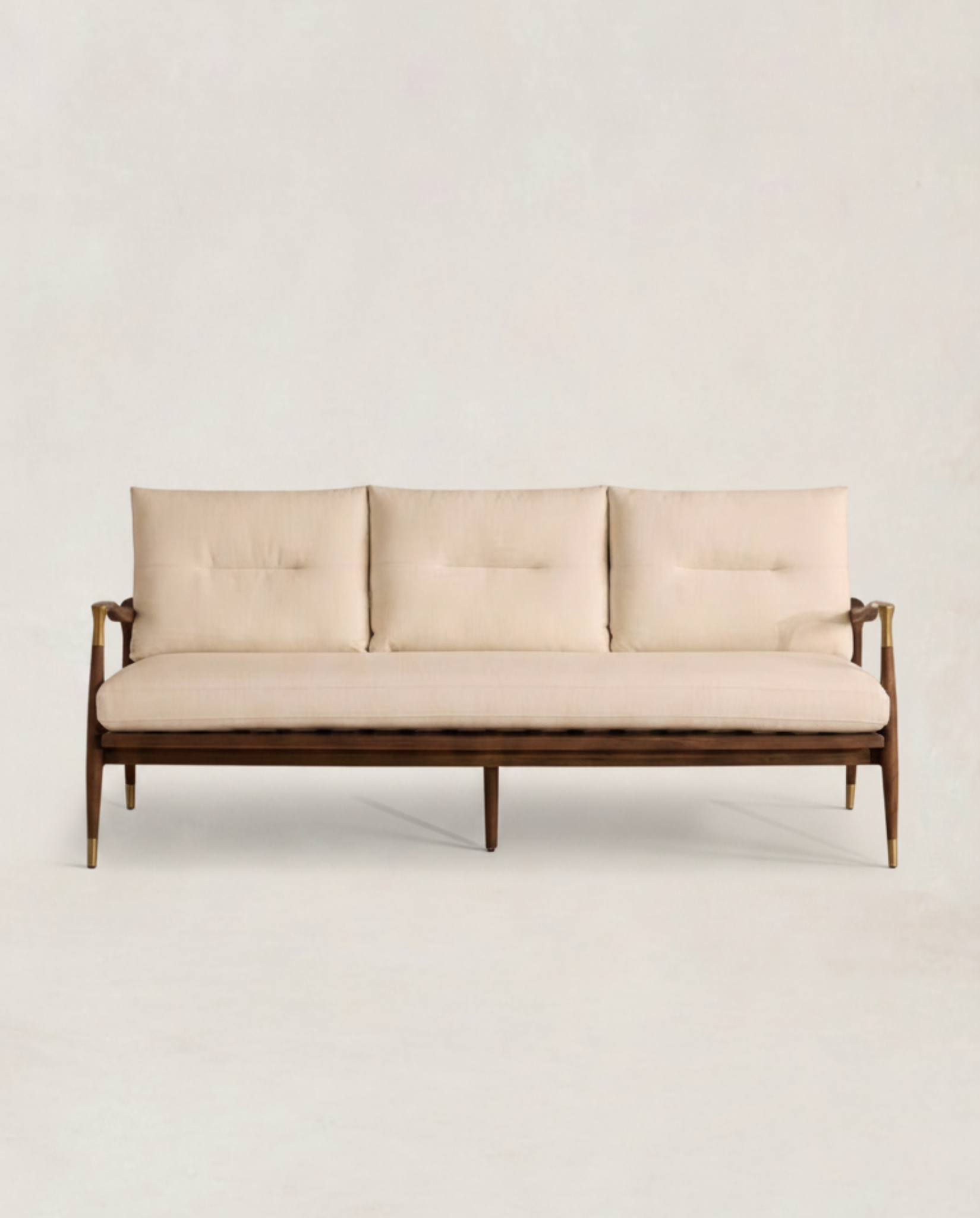 Mid-Century Modern Walnut Sofa
