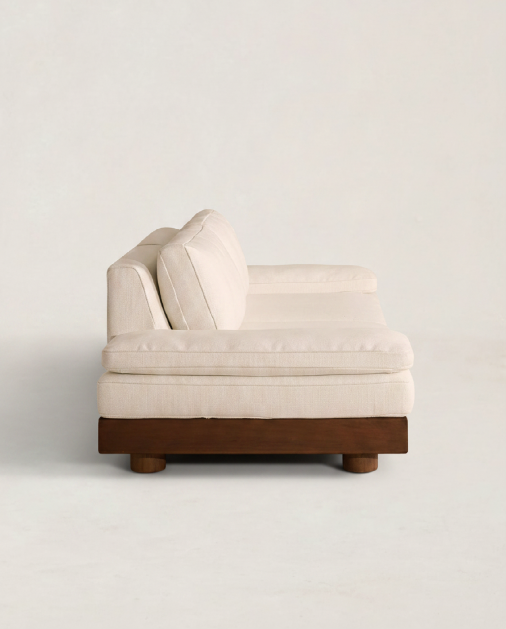 Minimalist Low-Profile Wooden Sofa