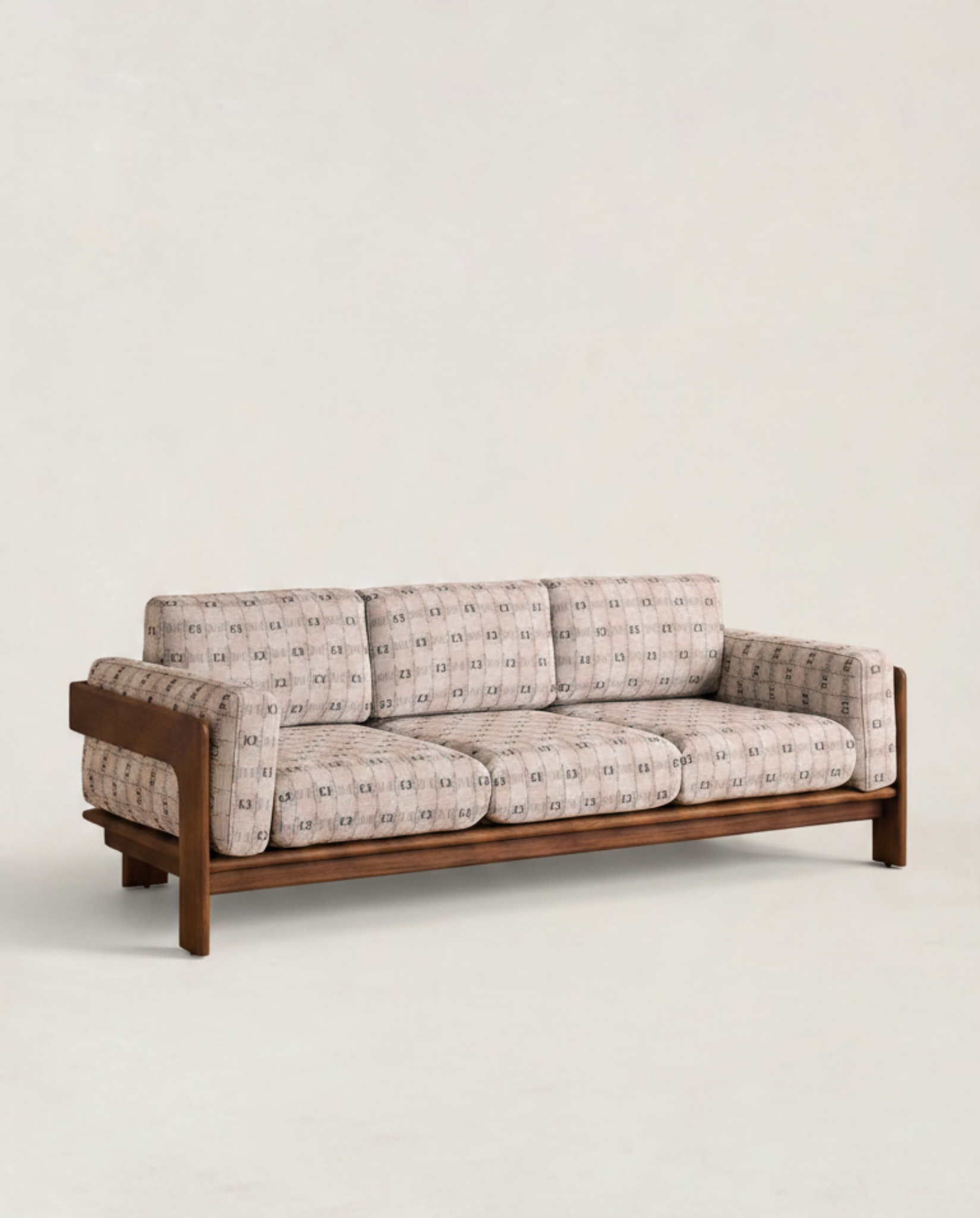 Blue Geometric Outdoor Sofa