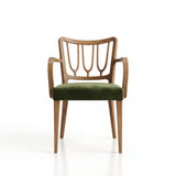 Harp Back Velvet Armchair