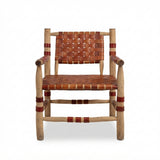 Woven Leather Chair & Ottoman