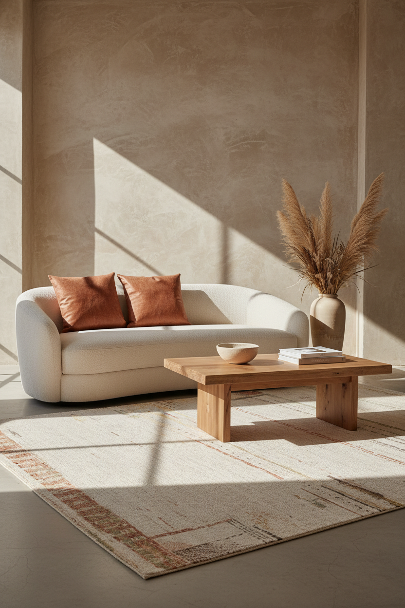 Abstract Earth Tones Modern Rug Lifestyle