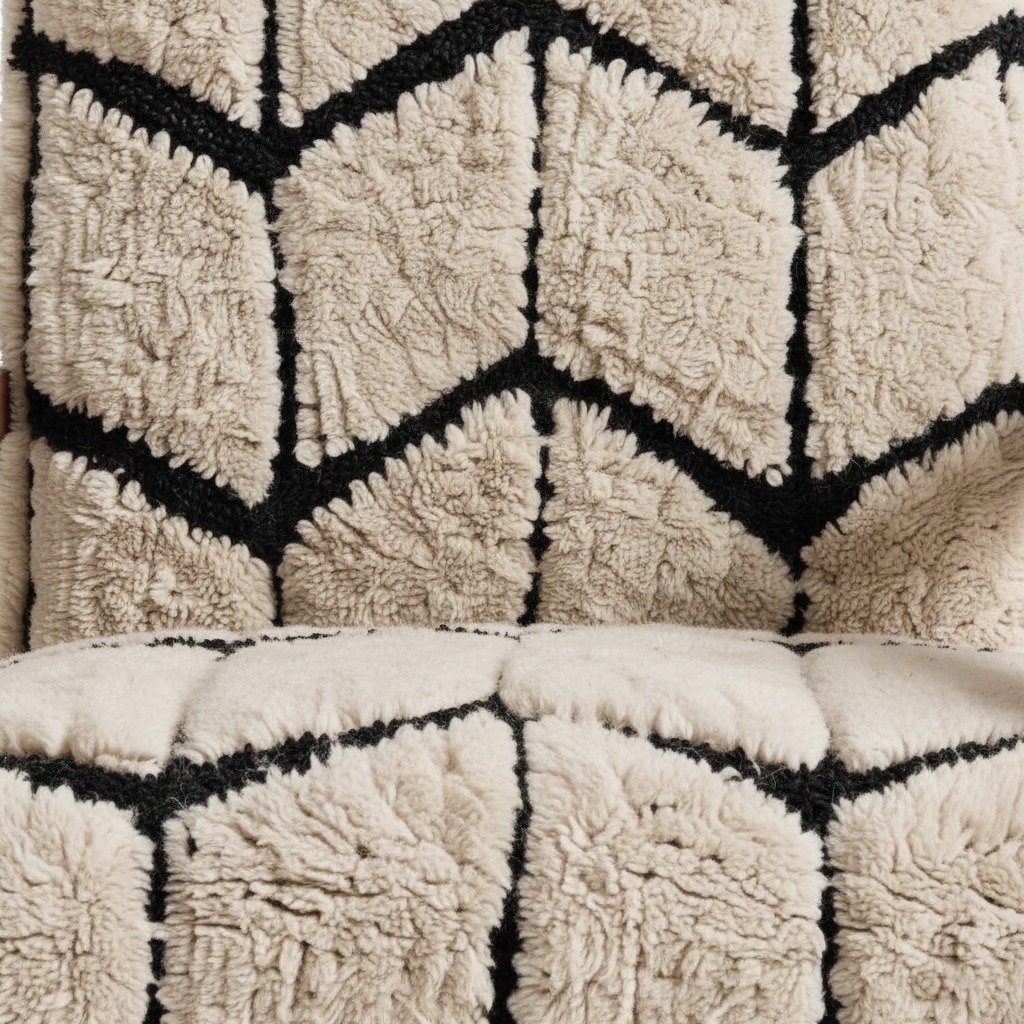 Beni Ourain Armchair - Seat Cushion