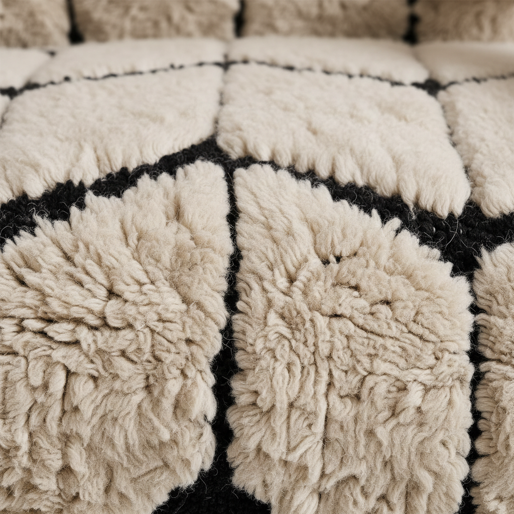 Beni Ourain Armchair - Wool Texture