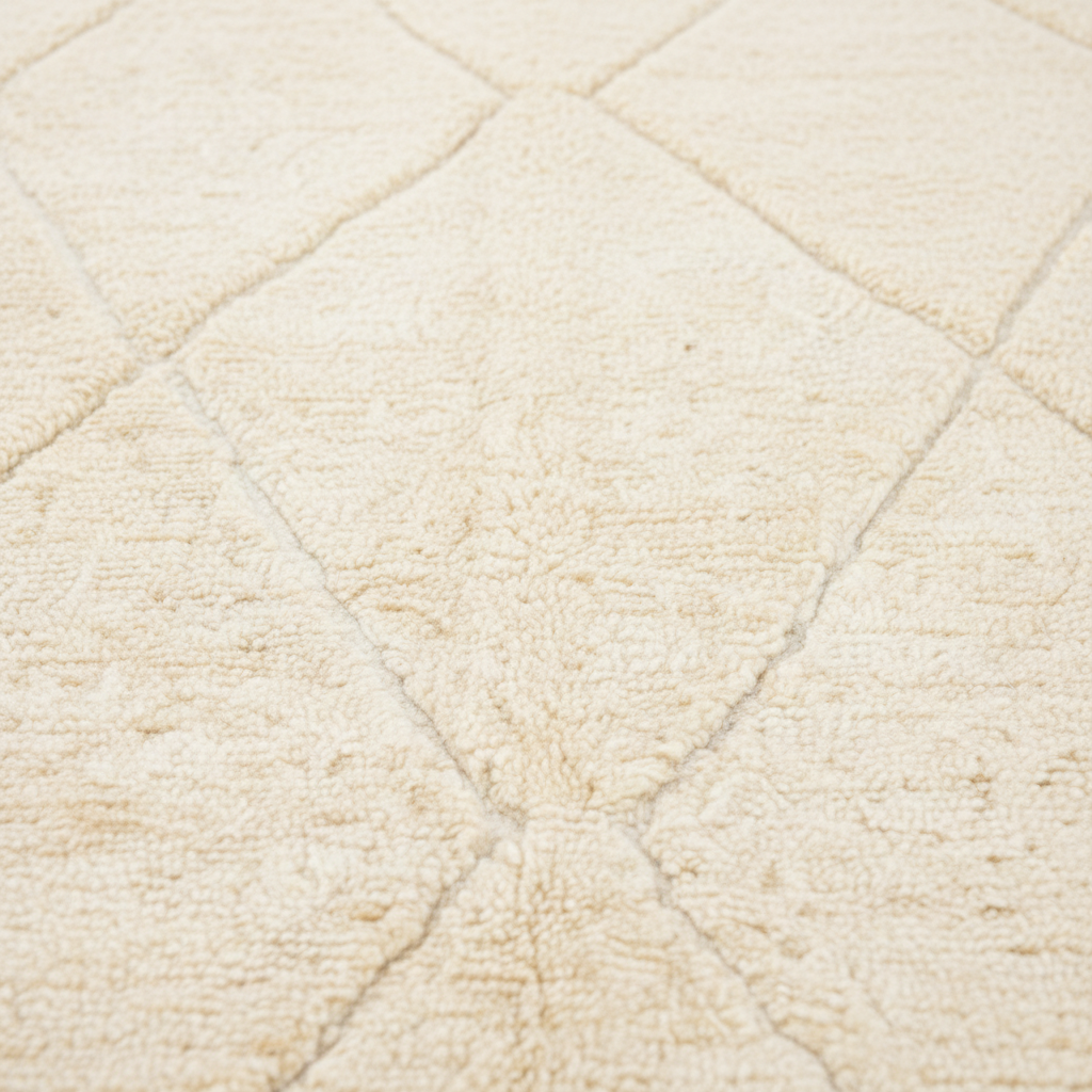 Cream Diamond Rug - Diamond Pattern