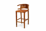 Rosewood Woven Bar Stool