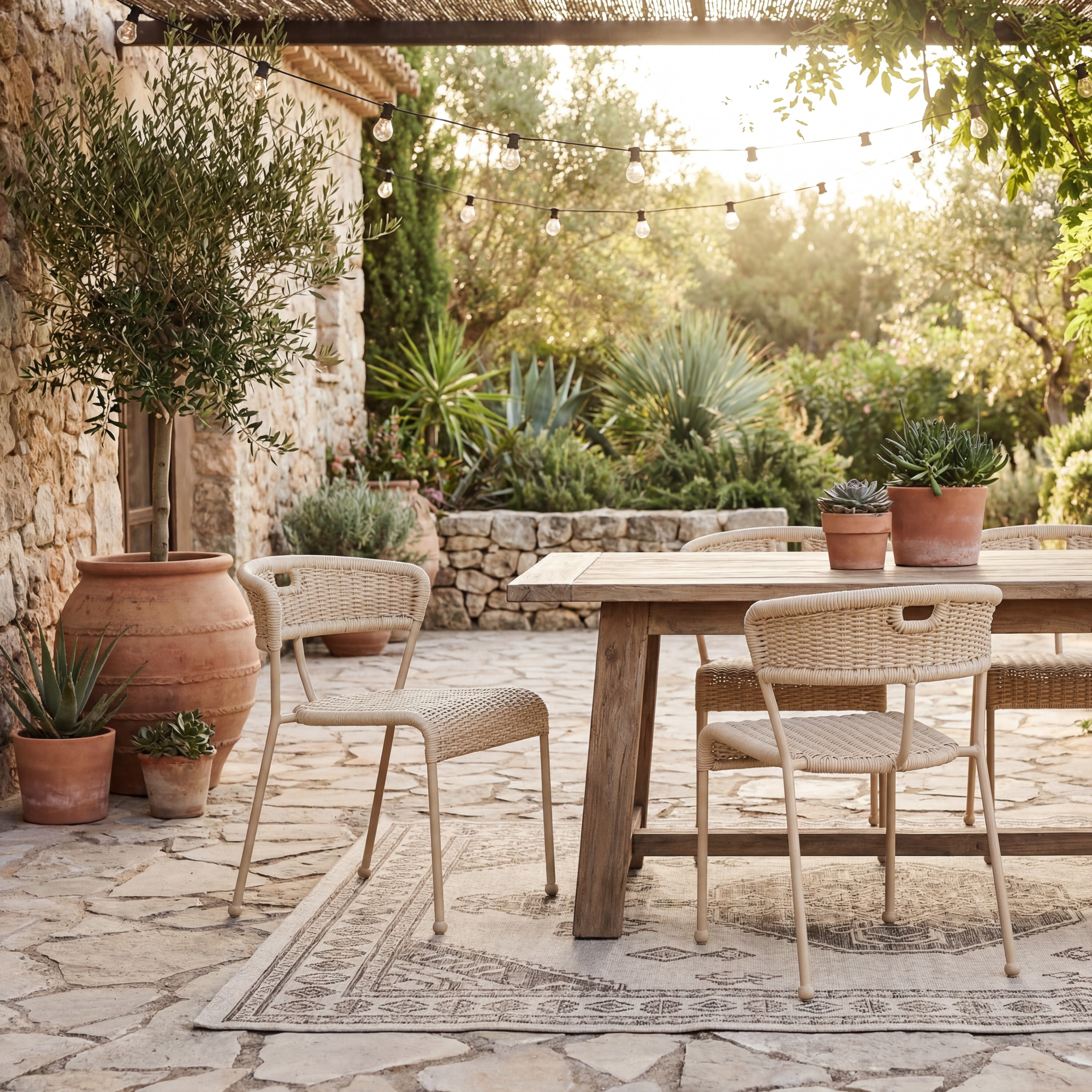 Sand Woven Rope Dining Chair