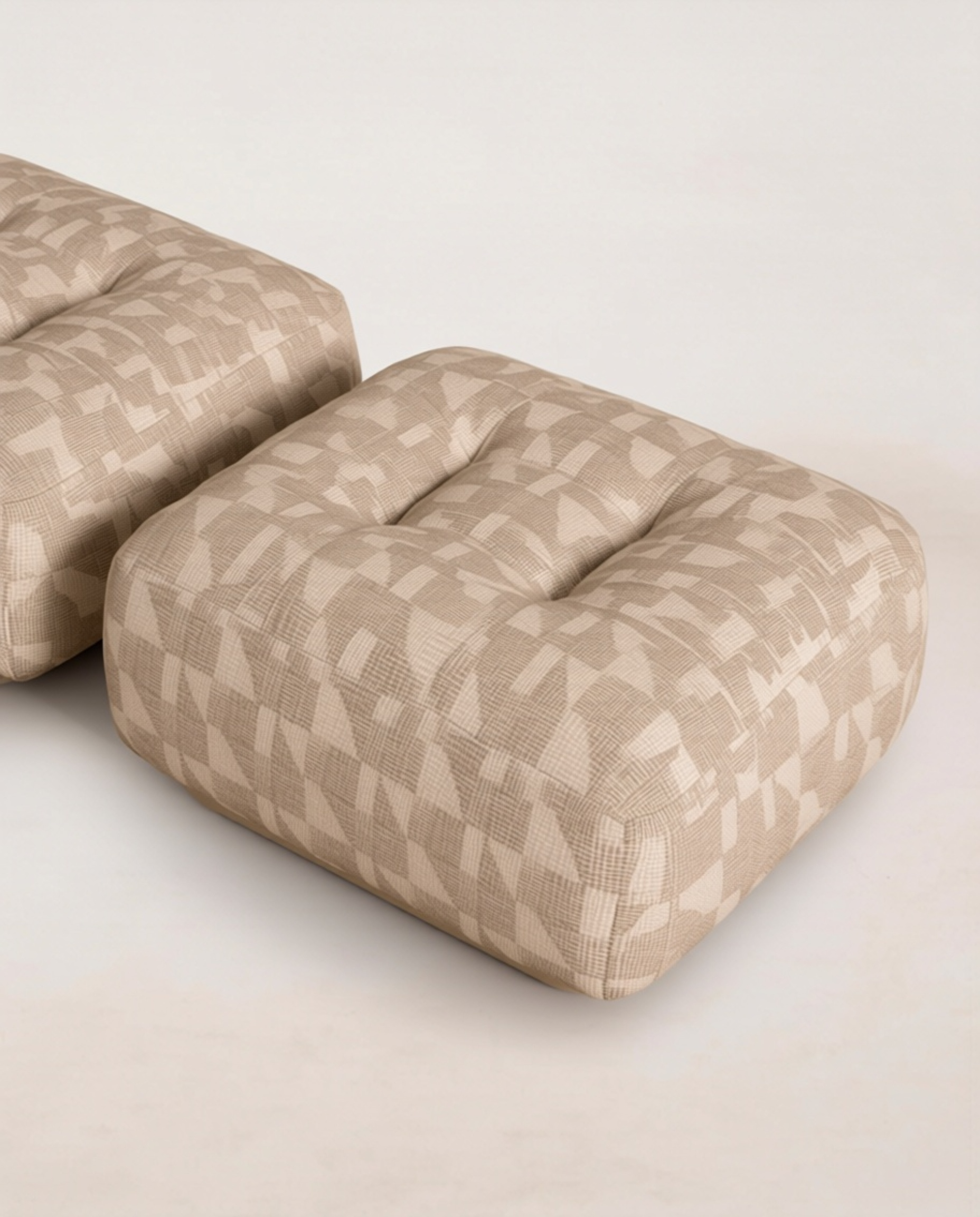 Geometric Jacquard Chaise Lounge
