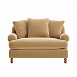 Plush Velvet English Arm Loveseat