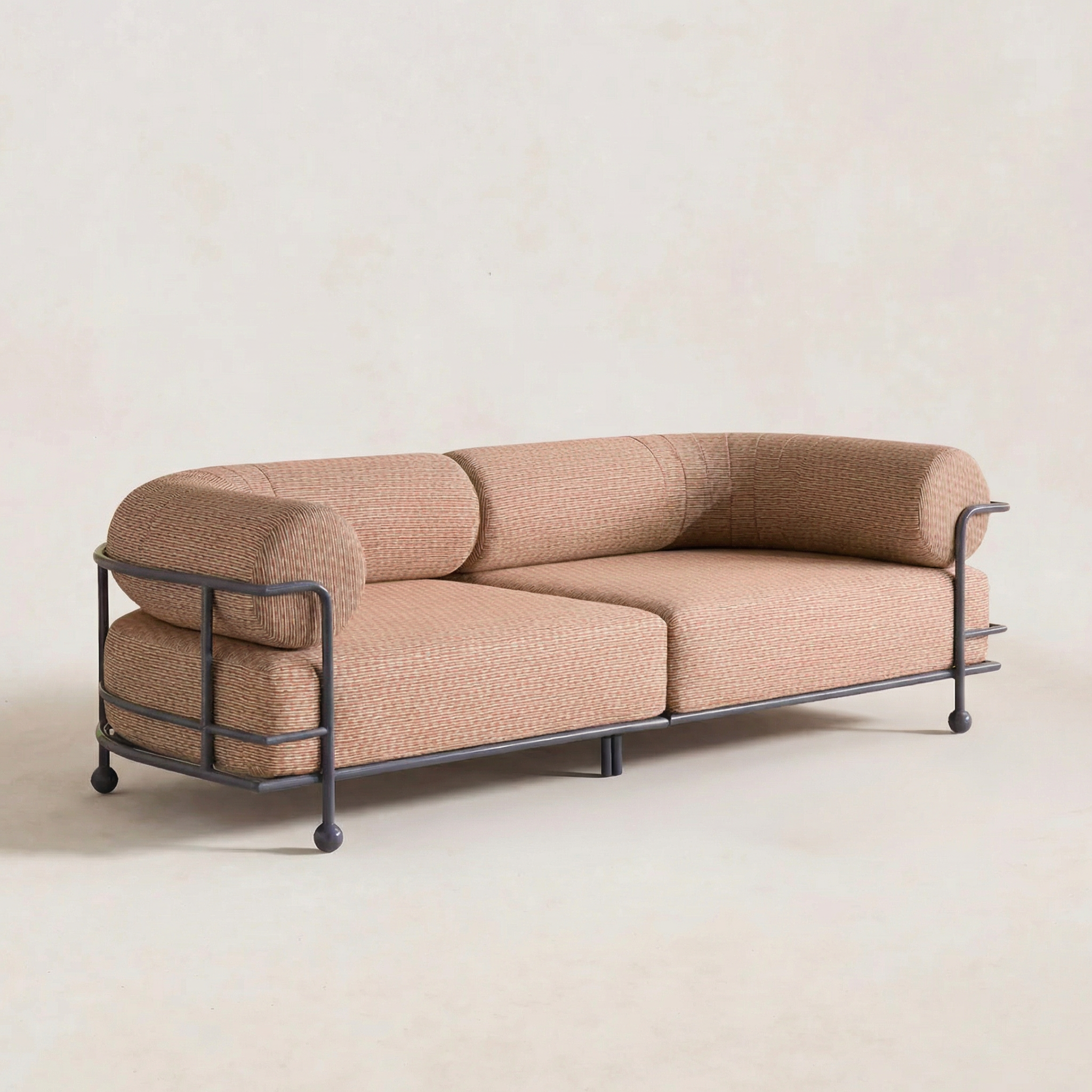 Modern Industrial Bolster Sofa