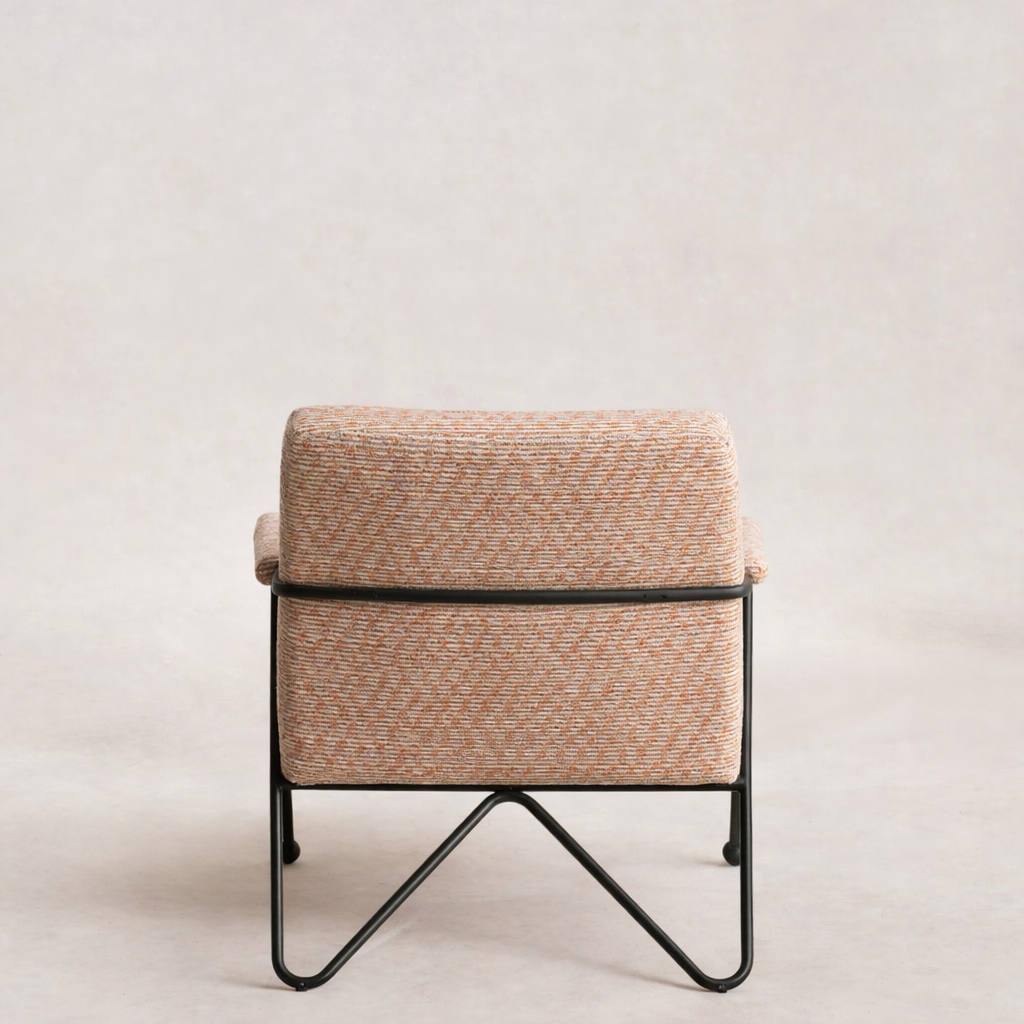 Patterned Mid-Century Accent Chair