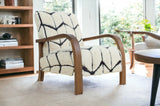Beni Ourain Armchair – Walnut Wood