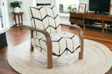 Beni Ourain Armchair – Walnut Wood