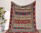 Hand-Woven Tribal Geometric Kilim