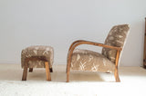 Handcrafted Moroccan Armchair and Ottoman