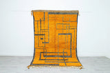 Modern Mustard Geometric Abstract Rug