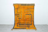 Modern Mustard Geometric Abstract Rug