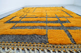 Modern Mustard Geometric Abstract Rug