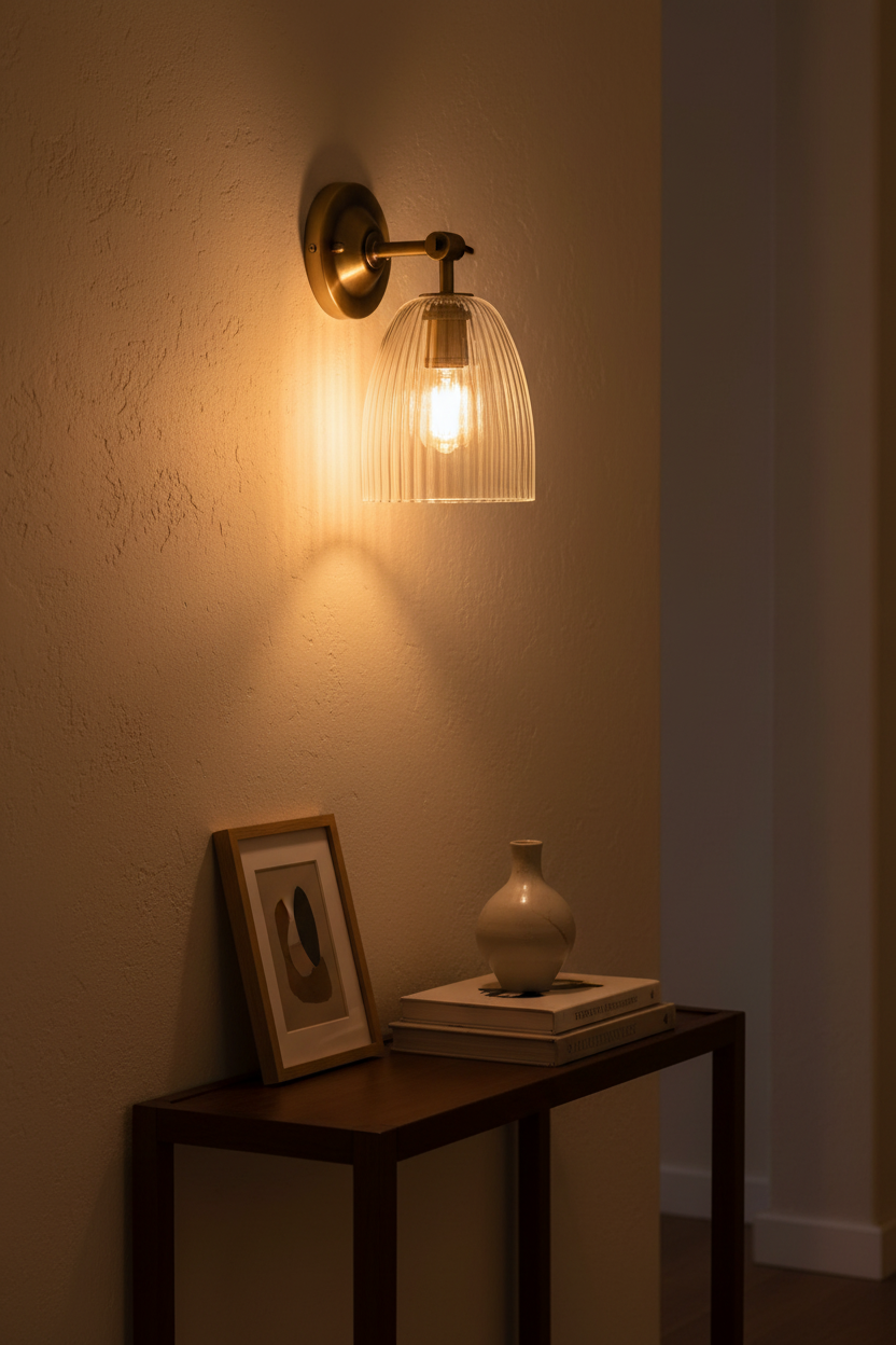 Industrial Brass Wall Lamp Lifestyle