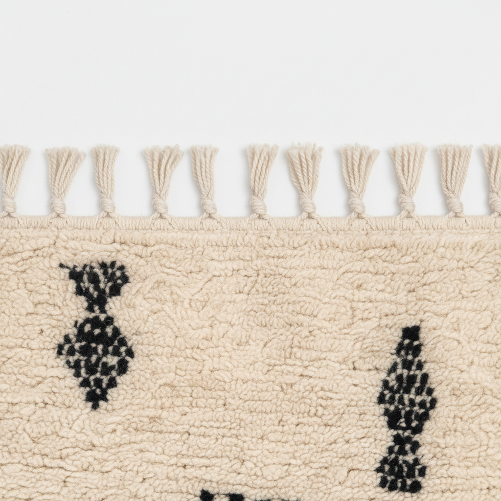 Kilim Zanafi Rug - Fringe Detail
