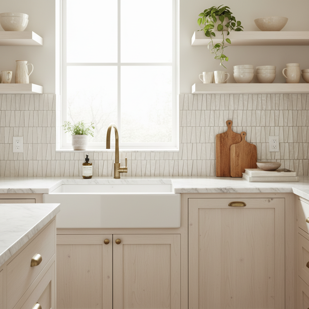 Kitchen - Greige Natural White 1×4