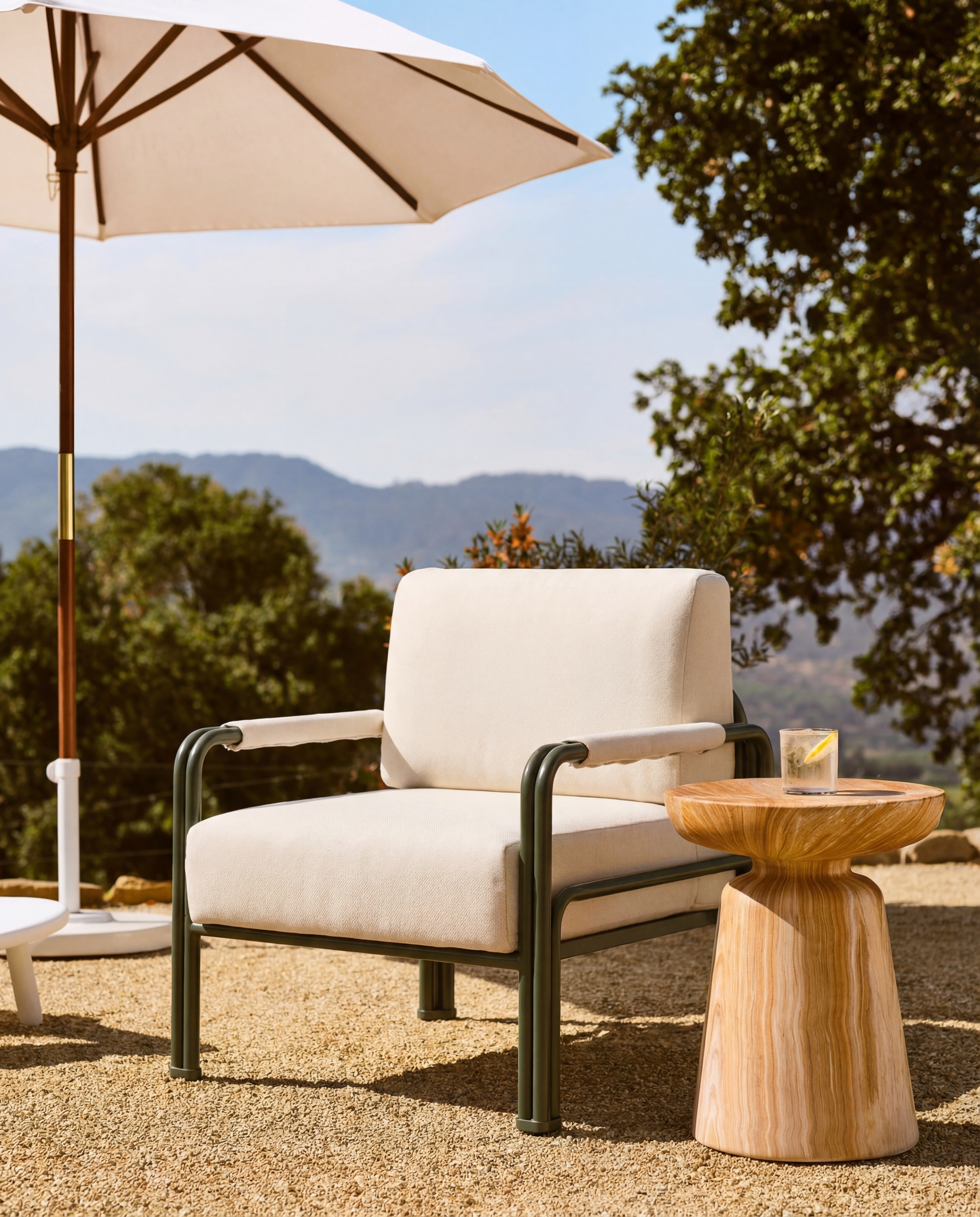 Industrial Frame Canvas Lounge Chair
