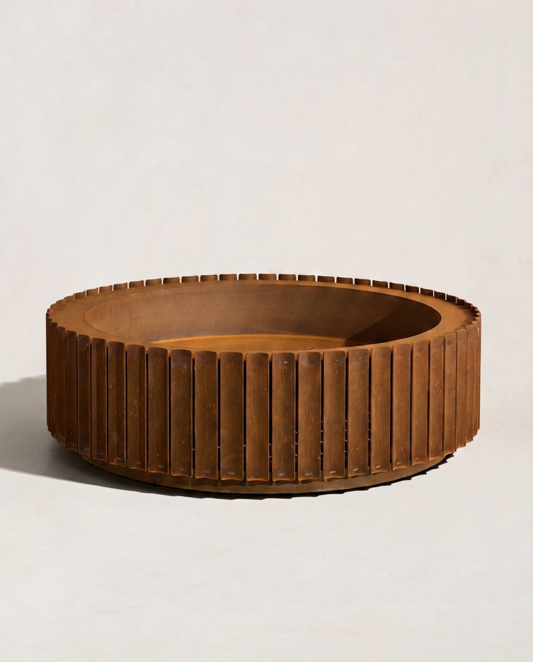 Fluted Iron Circular Fire Pit