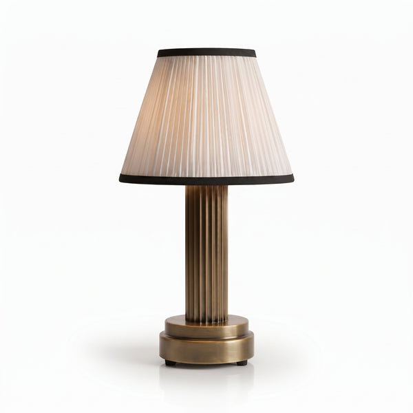 Fluted Brass Table Lamp
