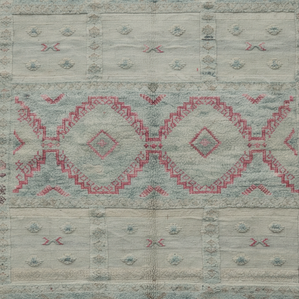 Teal Tribal Rug - Center Medallion
