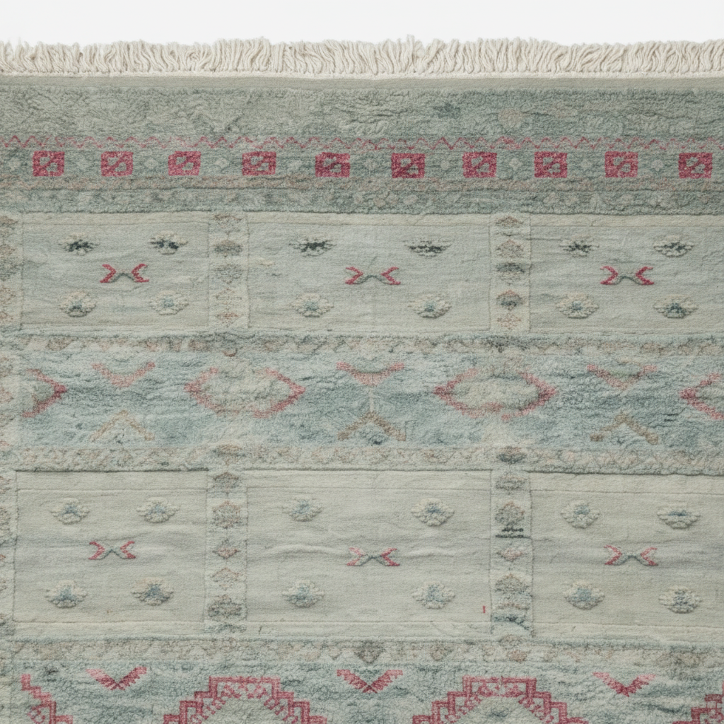 Teal Tribal Rug - Field Motifs