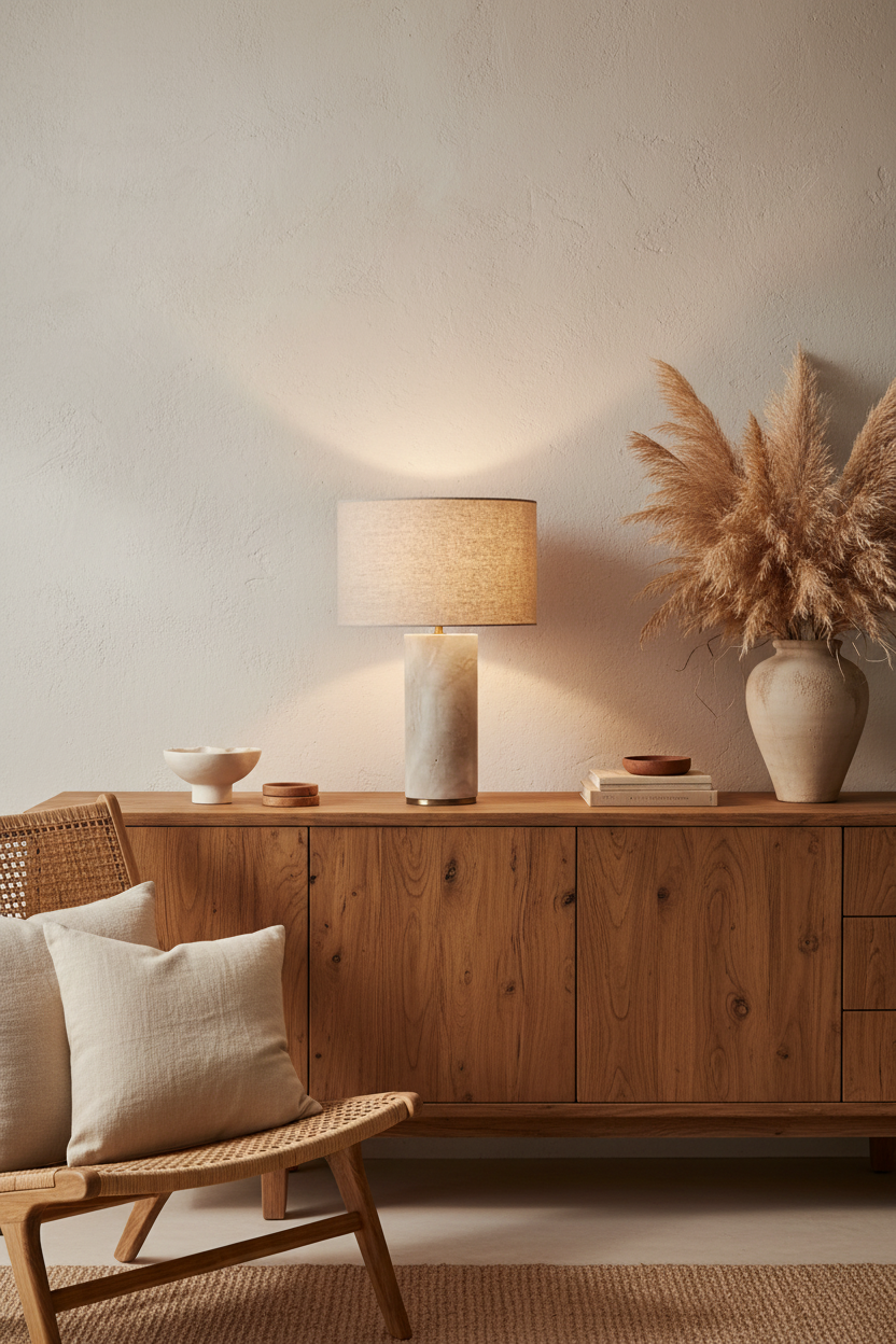 Travertine Lamp Lifestyle
