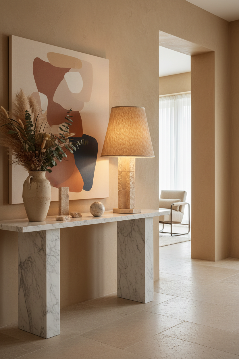 Travertine Lamp Lifestyle
